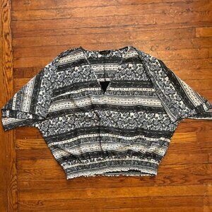 Suzanne Betro Floral Print Blouse Size 3XL